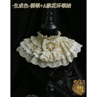 Hoshibako Works Antique Victorian Style Multi-Tiered Lace Collar(Pre-Made/3 Colours)